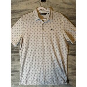 Travis Mathew Atole Gray Performance Golf Polo Shirt Mens L Large